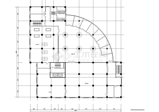 高层综合楼装修设计建施cad图，共十张-图一