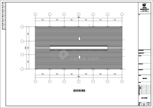 许昌市某大型木材厂单层钢结构厂房全套结构设计CAD图纸-图二