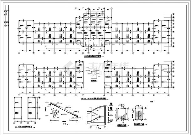 3294.6平米五层框架综合教学楼工程量计算及施工组织-图一