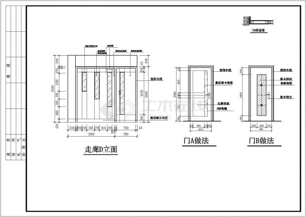 某地100平方米商品房全套室内精装修cad施工(含平面布置图)-图二