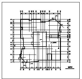 三十二层住宅楼建筑设计cad图(带地下室设计，共九张)-图二