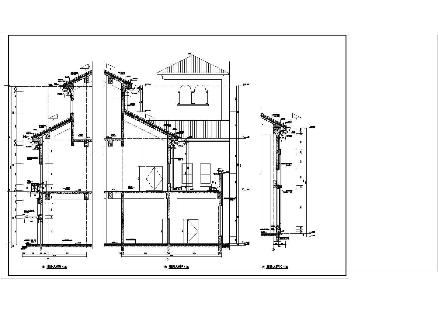 某地小区三层幼儿园建筑设计cad施工图纸