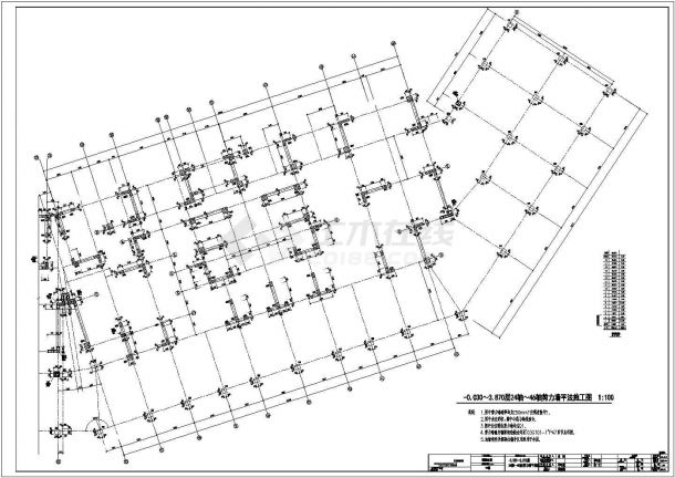 某地市政建筑工程剪力墙详细cad设计施工图(含剪力墙平法施工图)-图二