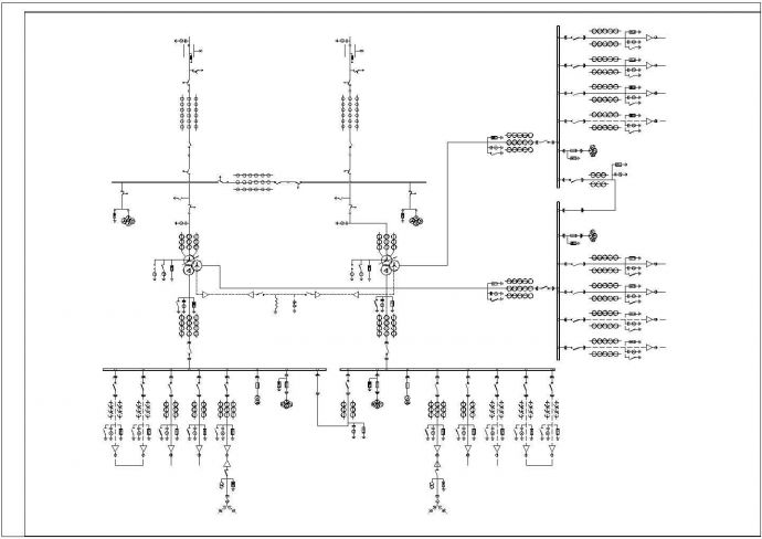 北方某110KV变电站全套cad电气施工图(含配电系统图)_图1