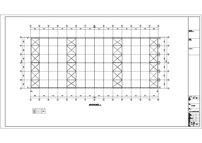 上海市某工厂单层双跨实腹式门式刚架结构车间厂房设计CAD图纸_图1
