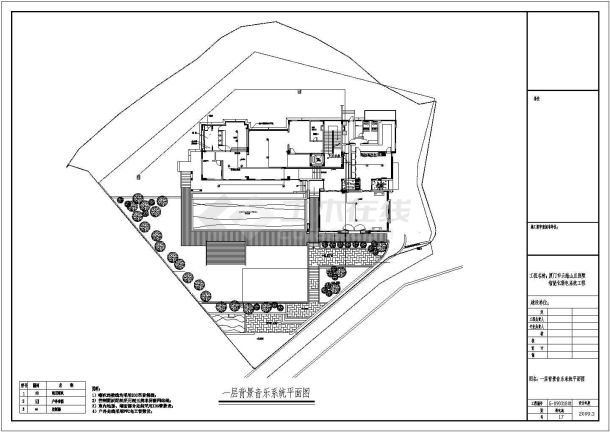 某地农村别墅装修智能家具电气弱电cad施工图纸-图一