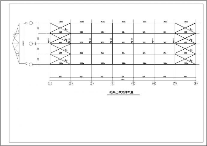 成都市某机械工厂12米带吊车三角形钢屋架结构设计CAD图纸_图1