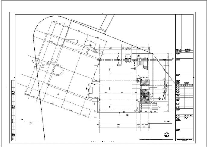 扬州市某新建小区1600平米3层钢框架结构售楼处建筑+结构设计CAD图纸_图1