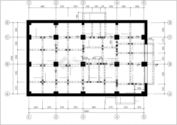 合肥市某大型工厂10层钢框架结构车间厂房全套结构设计CAD图纸-图一