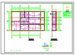 某四层框架别墅结构设计CAD图
