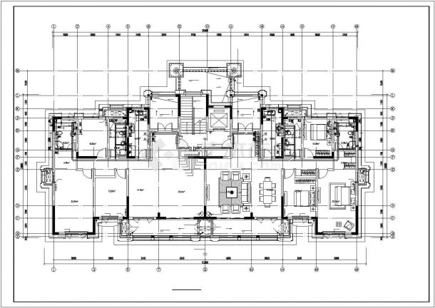 合肥市某小区1300平米5层框混住宅楼给排水系统设计CAD图纸-图一