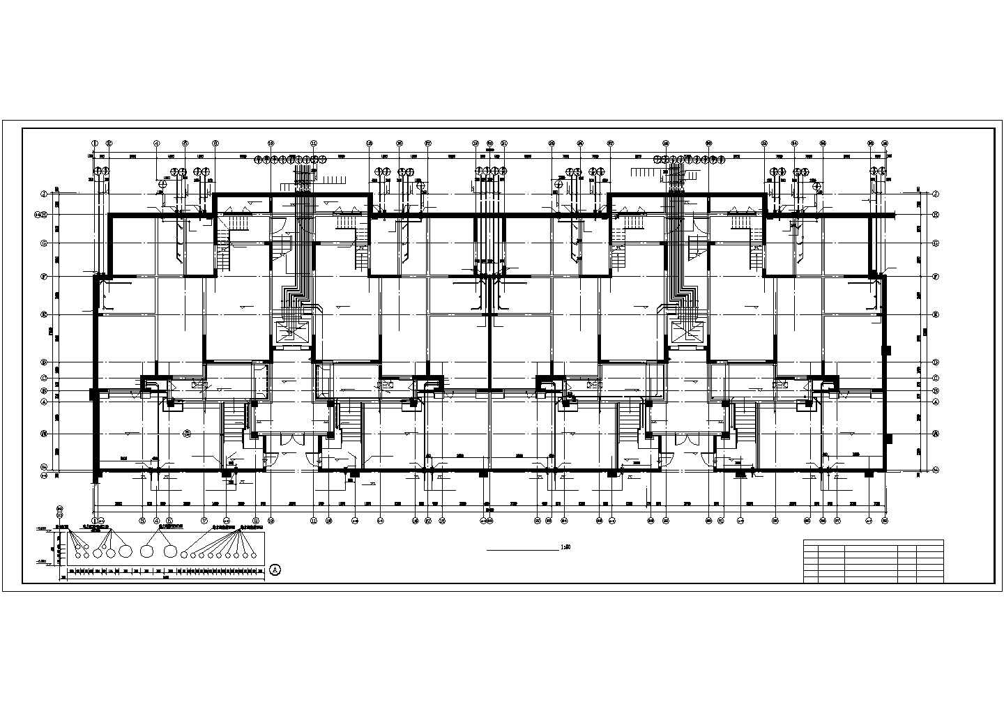 2900平米6层砖混住宅楼全套给排水系统设计CAD图纸（2梯4户）
