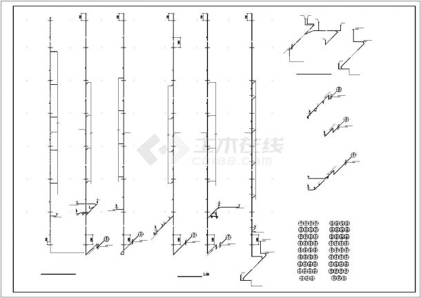 3500平米6层混合结构住宅楼给排水系统设计CAD图纸（3梯6户）-图一