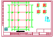 四层框架结构教学楼门厅结构施工图_图1
