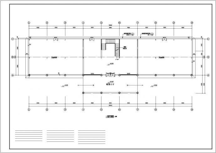 崇州某工厂2150平米三层钢框架结构生产辅助房建筑结构设计CAD图纸_图1