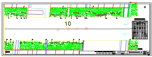 某道路绿化带植物种植平面设计cad图纸-图二