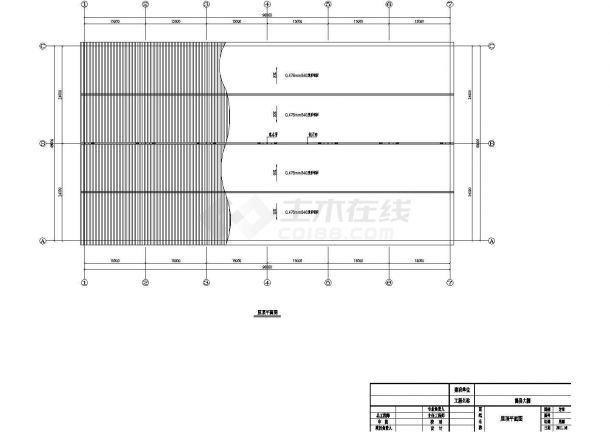 汉中市某大型室内蔬菜种植基地大跨度钢结构大棚结构设计CAD图纸-图二