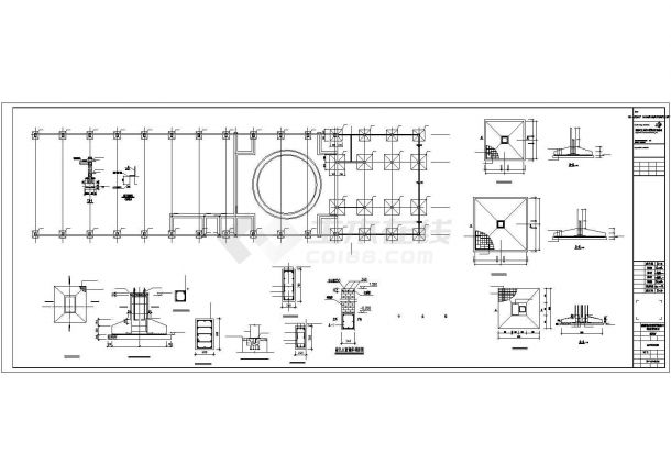 合肥市某现代化工业区内部单层单跨门钢结构厂房建筑结构设计CAD图纸-图二