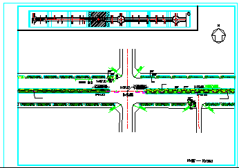 某道路设计绿化施工cad图纸