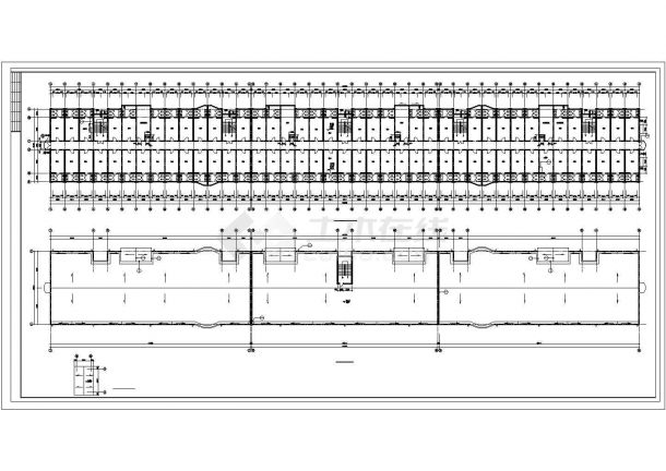 长148.32米 宽18.4米 6层学生公寓楼设计图【平立剖】-图二