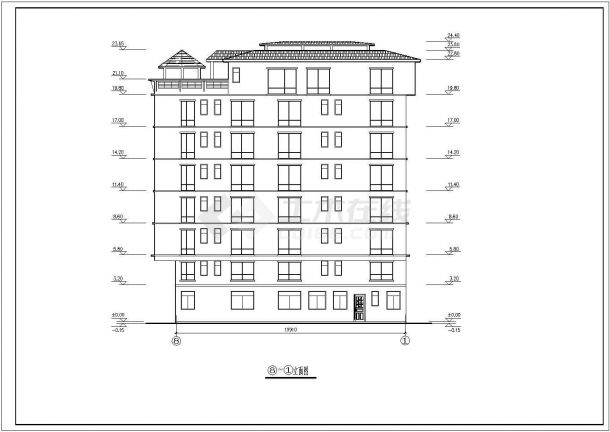 某八层出租房建筑CAD设计构造图纸-图二