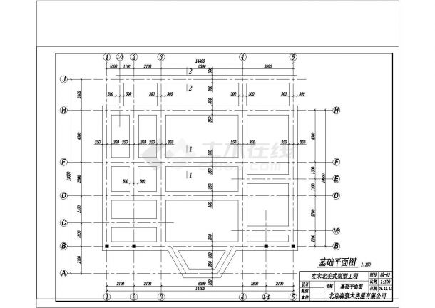 实木北美式别墅工程结构-图二