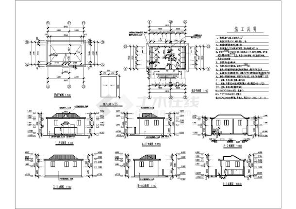 某公共厕所CAD建筑设计详细节点全套图-图一