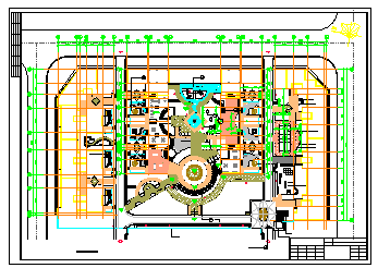 某广场设计景观绿化cad施工图-图二