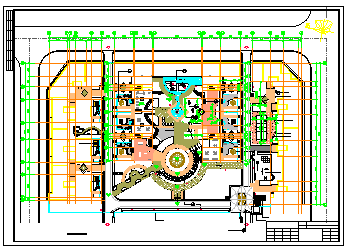 一套精细园林广场cad设计施工详图-图一