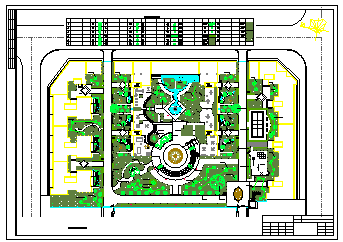 某园林广场景观设计cad施工详图-图一