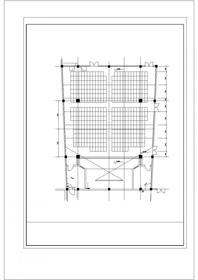 某中学设计cad全套建筑施工图（含设计说明，含教学楼、风雨操场、多功能厅等设计）_图1