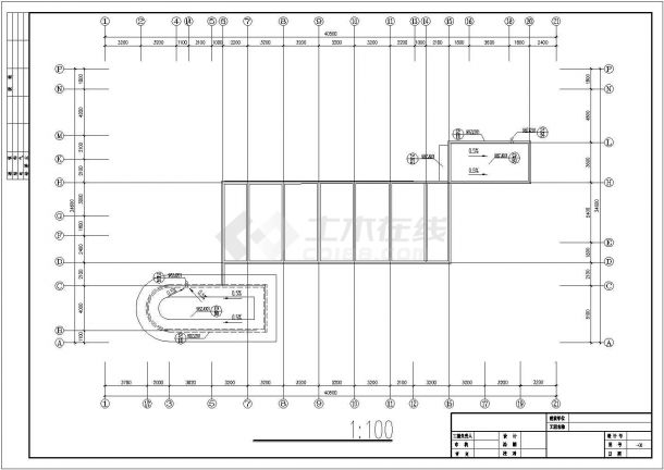 秦皇岛市某中学6层砖混结构教学楼全套建筑设计CAD图纸（含梯顶层）-图一
