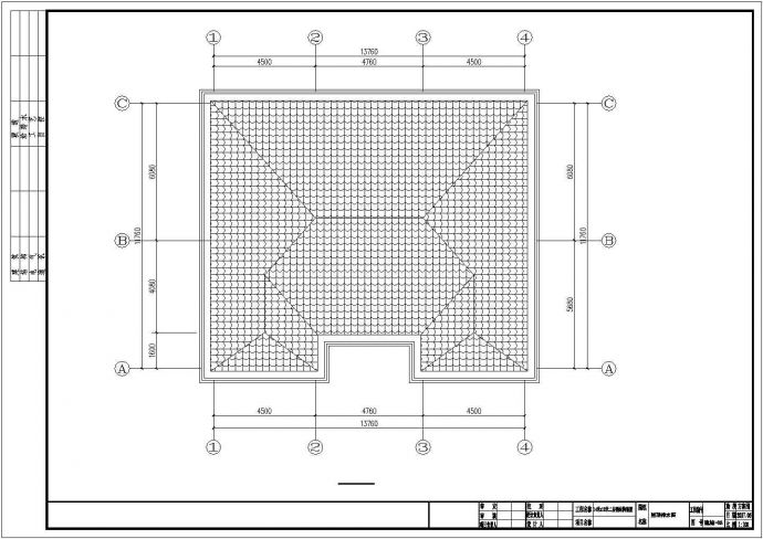 六安市悦府花园小区2层钢框架结构单体别墅结构设计CAD图纸_图1