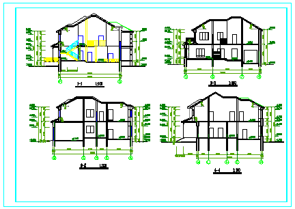 两层自建房建筑设计cad施工图含效果图-图二