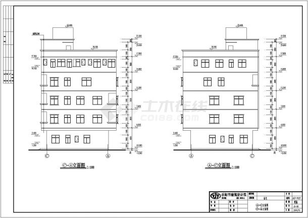 某五层出租房建筑CAD设计构造图纸-图二
