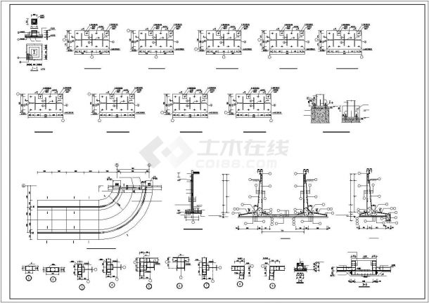北京市西城区某知名汽车4S店钢结构展厅全套结构设计CAD图纸-图二