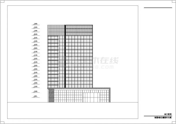 总面积55170平方米综合楼设计方案-图一