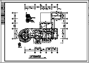 别墅设计_某二层砖混结构欧式别墅结构施工cad图纸-图二