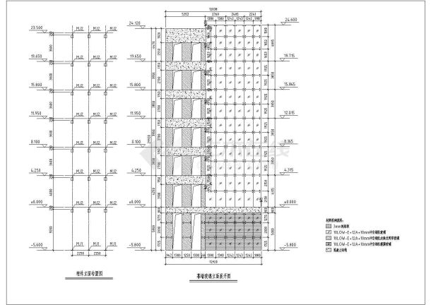 成都市某星级大酒店内部观光电梯建筑及钢结构设计CAD图纸-图一