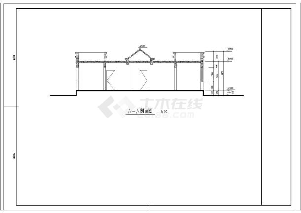 某公厕建筑CAD构造设计完整施工图-图二