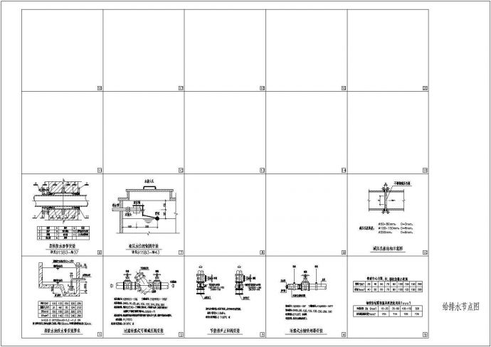 某卫生器具及管道安装CAD节点施工构造图_图1