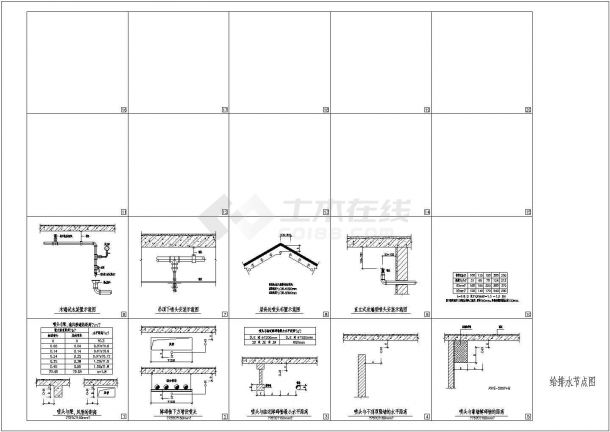 某卫生器具及管道安装CAD节点施工构造图-图二