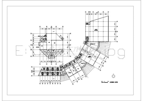 某宾馆CAD设计建筑施工方案-图二