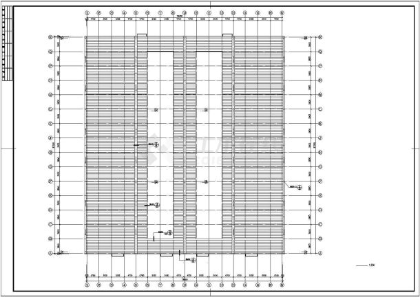 长沙市某现代化工业区6900平米2层钢结构厂房建筑设计CAD图纸-图一