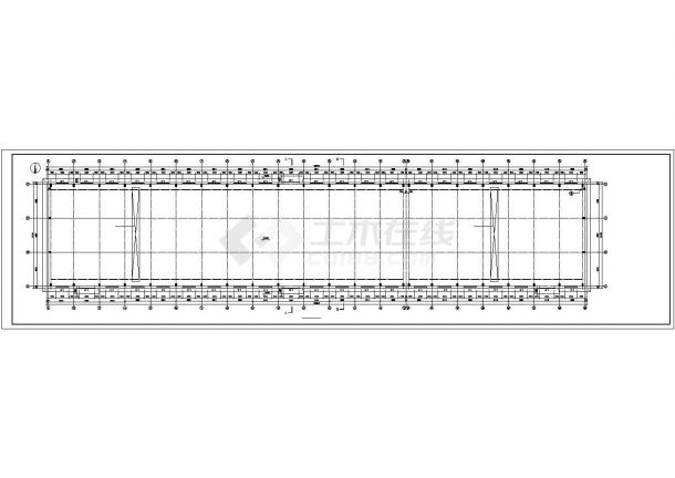 长春某工厂3100平米单层钢混排架结构生产车间建筑设计CAD图纸-图一