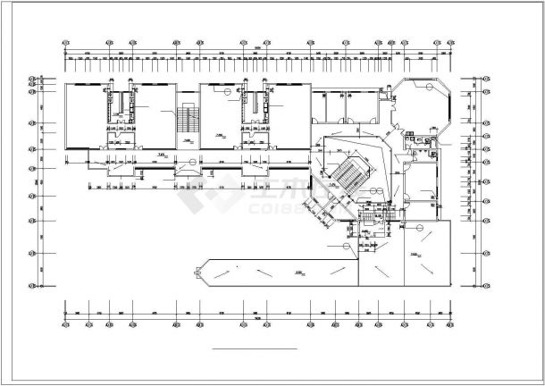 青岛市某高校附属幼儿园3层欧式风格教学楼全套建筑设计CAD图纸-图二
