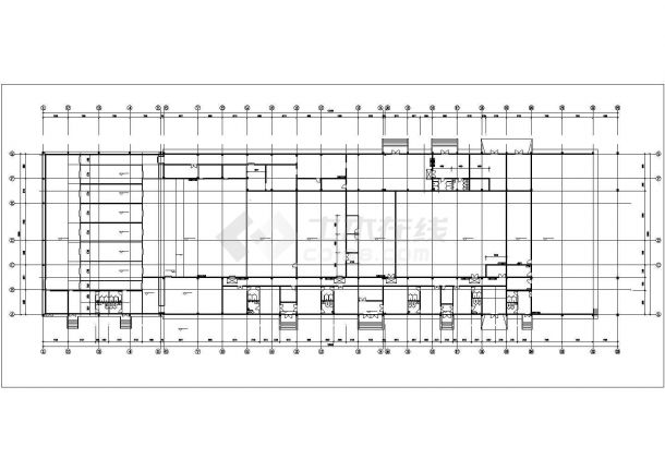无锡市某食品厂4100平米单层钢框架结构生产厂房建筑设计CAD图纸-图二