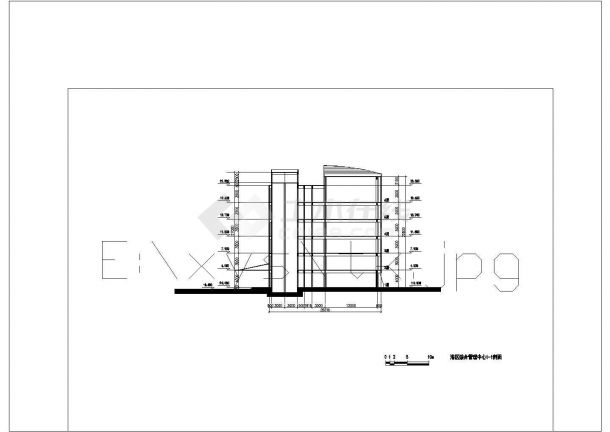 某多层框架结构高档宾馆大楼设计CAD全套建筑方案图纸（标注详细，13张图）-图一