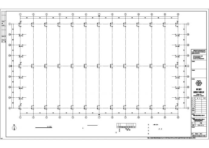 某单层纯钢结构厂房设计施工CAD图纸_图1