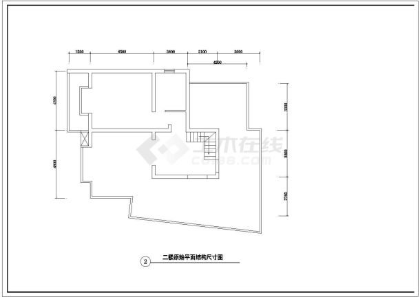 延吉市某跃层装饰装修cad平面施工图-图一